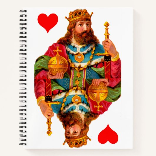 King of Hearts Queen of Hearts Notebook Notizblock (Vorderseite)