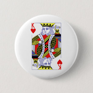 King of Hearts Royal Flush Halloween Playi Button