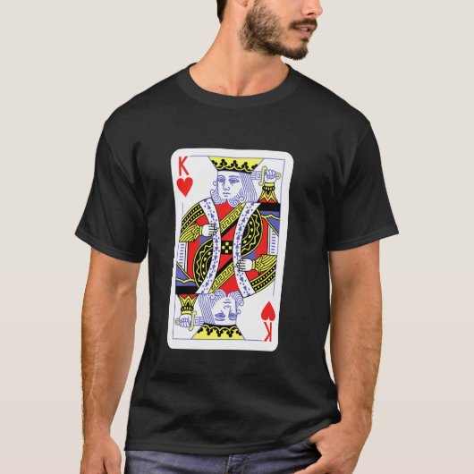 King of Hearts spielend Karten Halloween Kostüm Ca T-Shirt (Vorderseite)