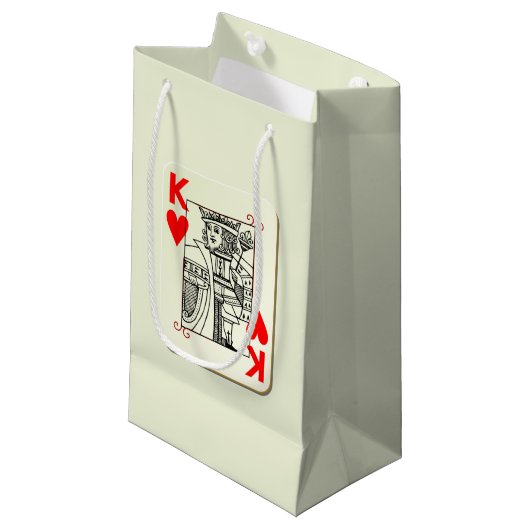 King of Hearts Spielkarte Kleine Geschenktasche Kleine Geschenktüte (Vorderseite Schrägansicht)