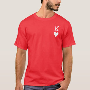 King of Hearts - T - Shirt der Kartensymbolfunktio
