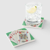 King of Hearts Untersetzer (Seitenansicht)