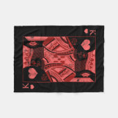 King Of Hearts Valentines Day Cool V-day Couple Ma Fleecedecke (Vorderseite (Horizontal))