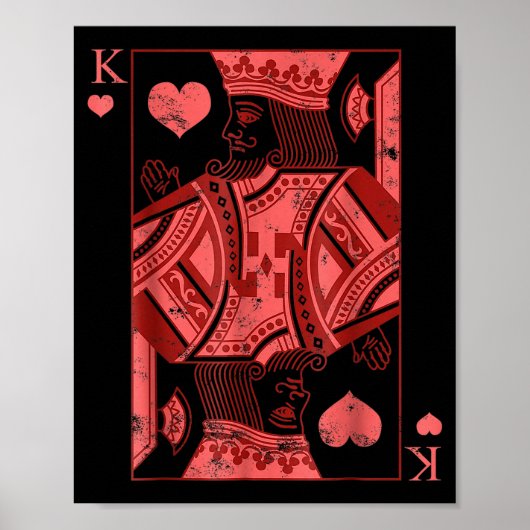 King Of Hearts Valentines Day Cool V-day Couple Ma Poster (Vorne)