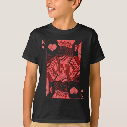 King Of Hearts Valentines Day Cool V-day Couple Ma T-Shirt (Vorderseite)