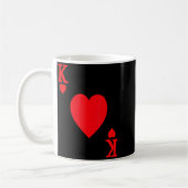 King Of Hearts Valentine's Day Lover Royal Flush F Kaffeetasse (Links)
