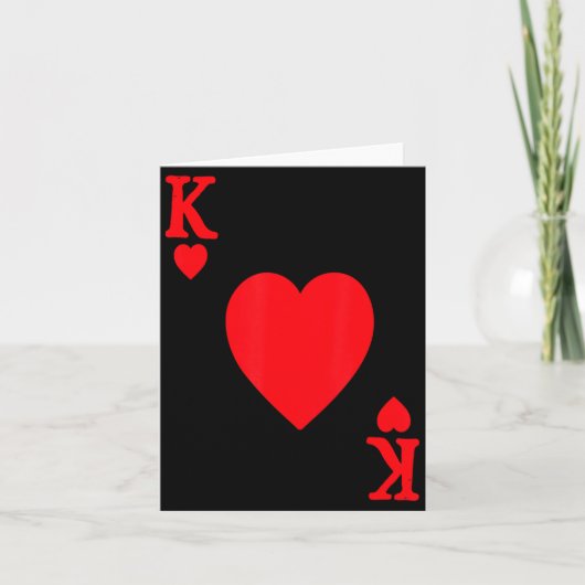 King Of Hearts Valentine's Day Lover Royal Flush F Karte (Vorderseite)