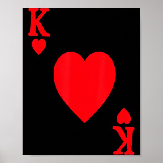 King Of Hearts Valentine's Day Lover Royal Flush F Poster (Vorne)