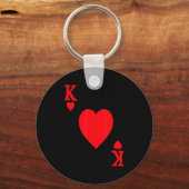 King Of Hearts Valentine's Day Lover Royal Flush F Schlüsselanhänger (Vorderseite)