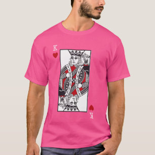 King of Hearts Valentinstag Coole Spielkarte T-Shirt