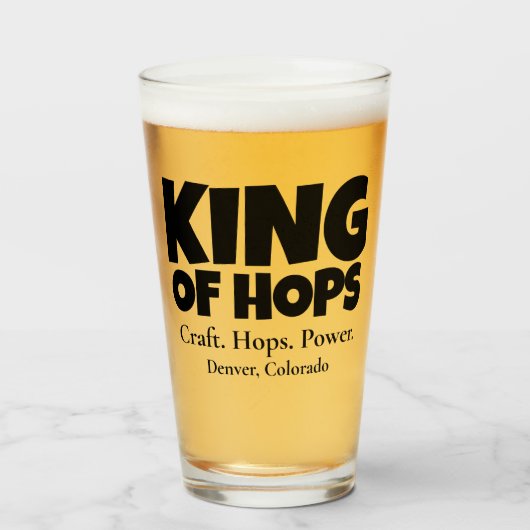 King of Hops - Kunsthops Power Custom Glas (Vorne (Gefüllt))