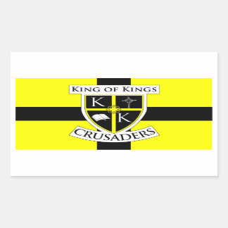 King of Kings Kreuzfahrer Flaggenaufkleber Rechteckiger Aufkleber