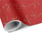 King of Kings Red Christmas Geschenkpapier (Rolleneckpunkt)