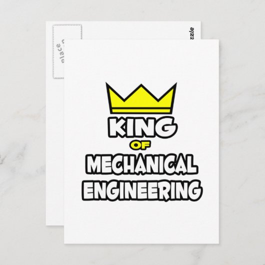 King of Mechanical Engineering Postkarte (Vorne/Hinten)