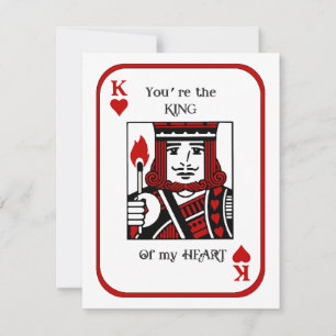 King of My Heart Flat Holiday Card Feiertagskarte