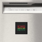 King of Petty Afrocentric American Junetee Magnet (In Situ (Geschirrspüler))