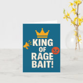 King Of Rage Bait Funny Internet Meme Gamer Quote  Karte (Gelbe Blume)