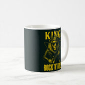 King of Rock N Roll Lion Guitar Player Kaffeetasse (VorderseiteRechts)