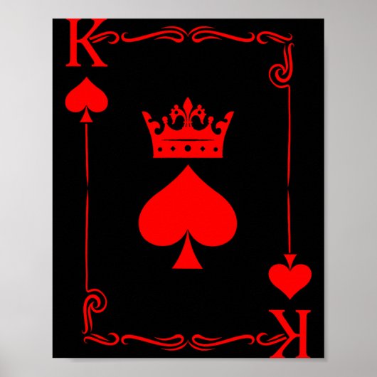 King Of Spade Game Black History Playing Card Men  Poster (Vorne)