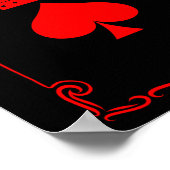 King Of Spade Game Black History Playing Card Men  Poster (Ecke)