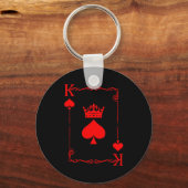 King Of Spade Game Black History Playing Card Men  Schlüsselanhänger (Vorderseite)