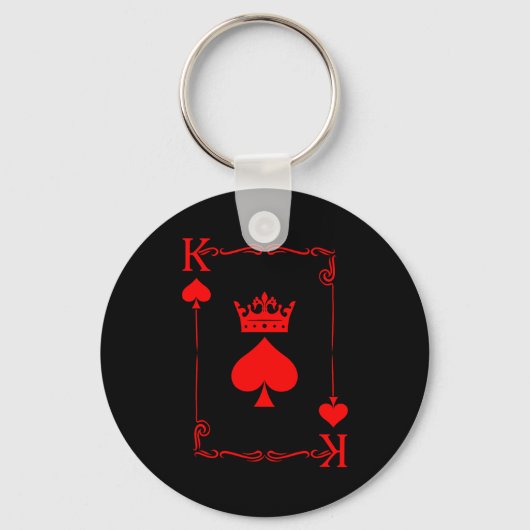 King Of Spade Game Black History Playing Card Men  Schlüsselanhänger (Vorderseite)