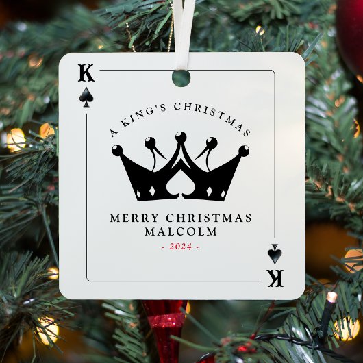 King of Spades Casino Poker Ornament Aus Metall