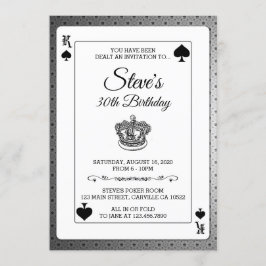 King of Spades Poker Spielkarte Geburtstag Einladu Einladung