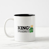 King of Spreadsheets Zwei-Tone-Kaffee-Tasse Zweifarbige Tasse (Links)