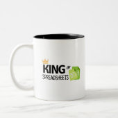 King of Spreadsheets Zwei-Tone-Kaffee-Tasse Zweifarbige Tasse (Links)