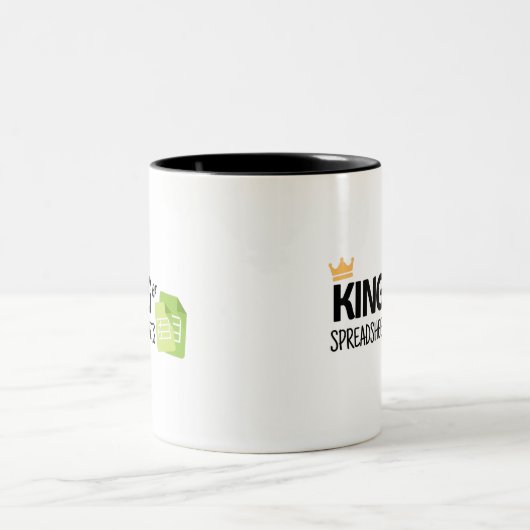 King of Spreadsheets Zwei-Tone-Kaffee-Tasse Zweifarbige Tasse (Mittel)
