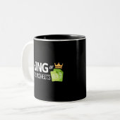 King of Spreadsheets Zwei-Tone-Kaffee-Tasse Zweifarbige Tasse (Vorderseite Links)