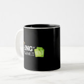 King of Spreadsheets Zwei-Tone-Kaffee-Tasse Zweifarbige Tasse (Vorderseite Links)