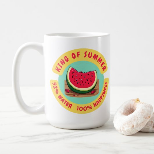 King Of Summer Juicy Watermelon  Kaffeetasse (Mit Donut)