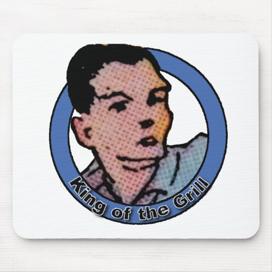 King of the Barbeque Grill Vintager Cartoon Mousepad (Vorne)