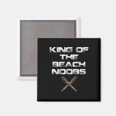 King of the Beach Noobs Video Game Shirt Magnet (Vorderseite/Rückseite)