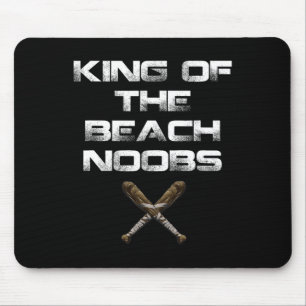 King of the Beach Noobs Video Game Shirt Mousepad