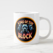 King of the Block Bulldog-90er-Bootleg-Rap Jumbo-Tasse (Rechts)
