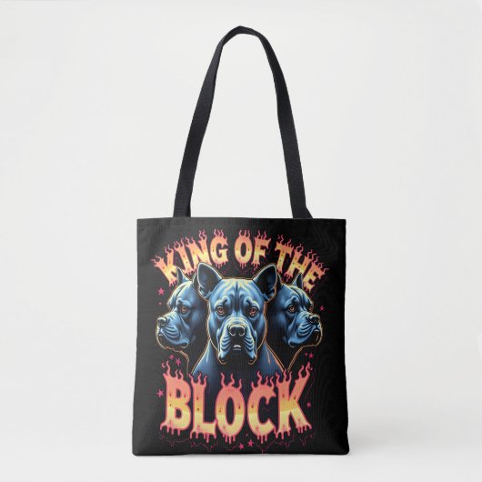 King of the Block Bulldog-90er-Bootleg-Rap Tasche (Vorderseite)