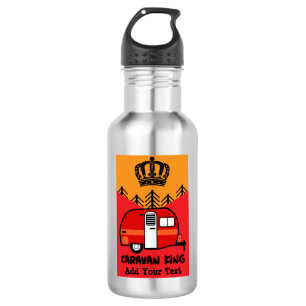 King of the Camper - Funny Camping RV Kaffee Mu Edelstahlflasche