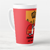 King of the Camper - Funny Camping RV Kaffee Mu Milchtasse (Linke Ecke)