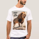 "King of the Dschungel: Lion Print T - Shirt" T-Shirt (Vorderseite)