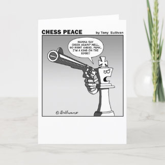 King of the Edge Schach Peace Cartoon Karte
