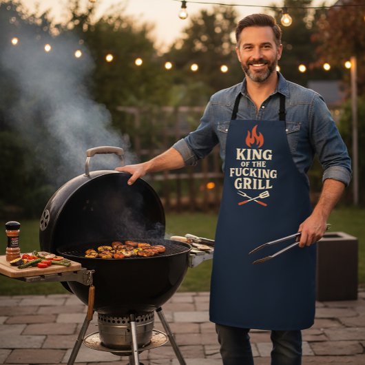 King of the F***ing Grill — Bold BBQ Apron Adult  Schürze