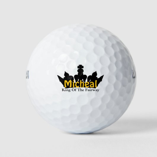 King of the Fairway Crown Custom Golf Balls Golfball (Vorderseite)