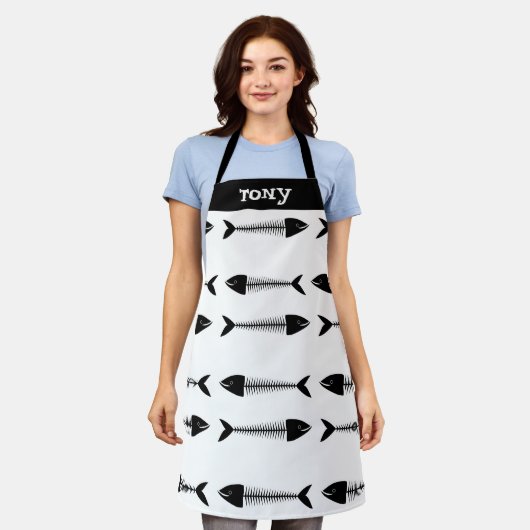 King of the Grill: Benutzerdefinierte All-over-Pri Schürze (Getragen)