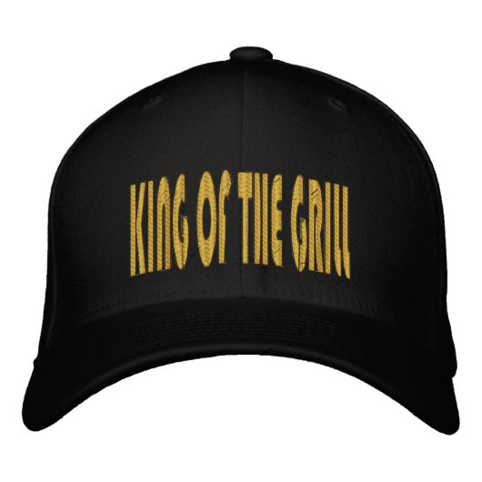 King of the Grill bestickte Cap Bestickte Kappe (Vorderseite)