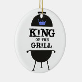King of the Grill, Black Blue Crown Keramik Ornament (Rechts)