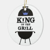 King of the Grill, Black Blue Crown Keramik Ornament (Links)