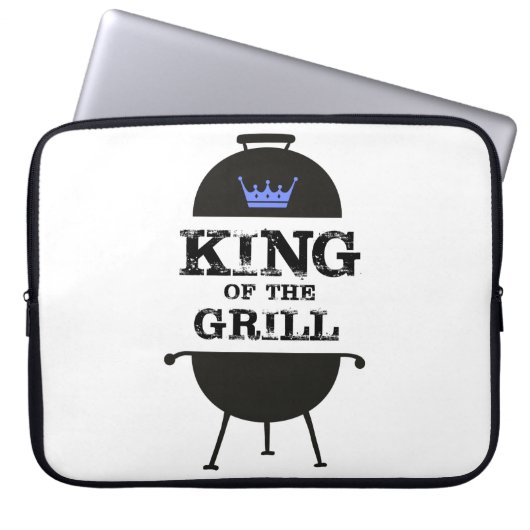 King of the Grill, Black Blue Crown Laptopschutzhülle (Vorderseite)
